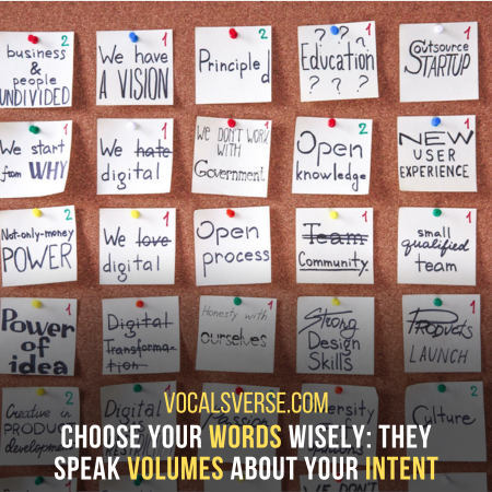 Choose your words Wisely: They Say about your Intent
